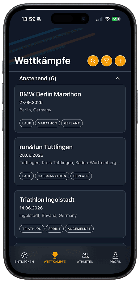 Dein digitales Wettkampf-Tagebuch - 1